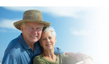 senior couple outside