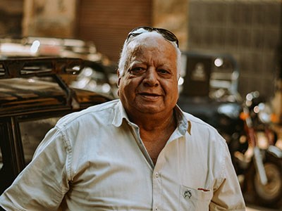 man looking forward at the camera